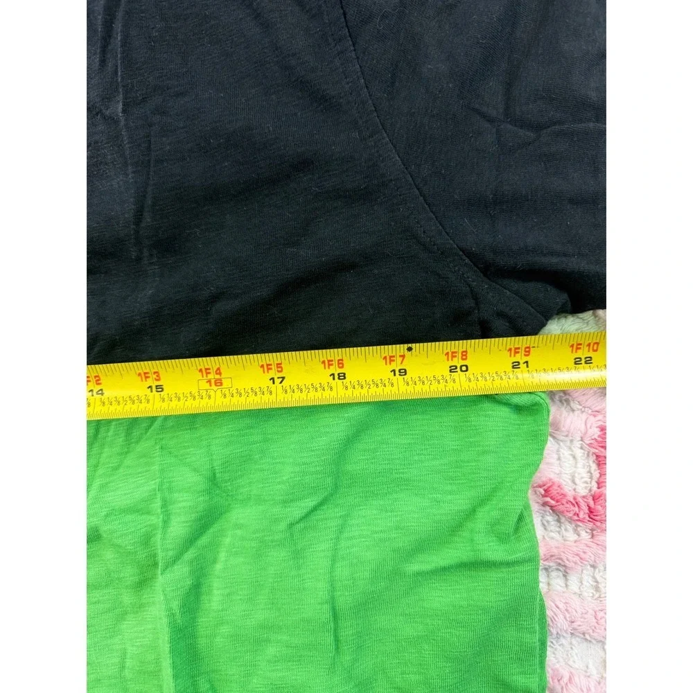 J.Crew Men's Colorblock Polo Shirt‎ XL Black Green Teal Short Sleeve Cotton